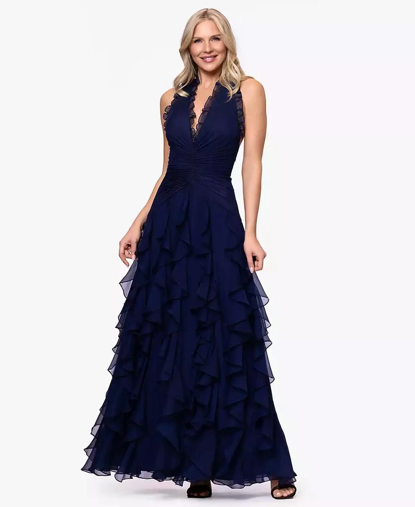 Betsy & Adam Women's Ombre Sleeveless Draped Halter Gown - Dresses & Skirts  - Compare Prices from 6+ Stores - Free Shipping - BeyondStyle