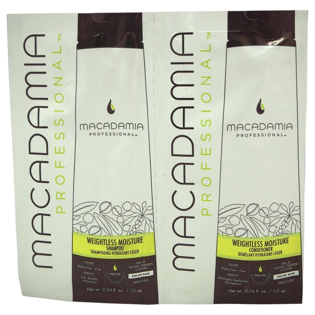 Macadamia Natural Oil Macadamia U-HC-10688 2 x 0.34 oz Unisex Professional Weightless Moisture Shampoo & Conditioner