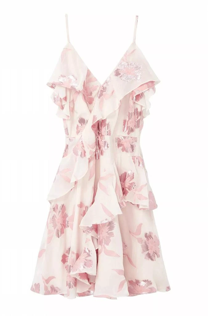 Rebecca Taylor Rebecca Taylor - Fleur Rose Gold Metallic Silk Dress 4