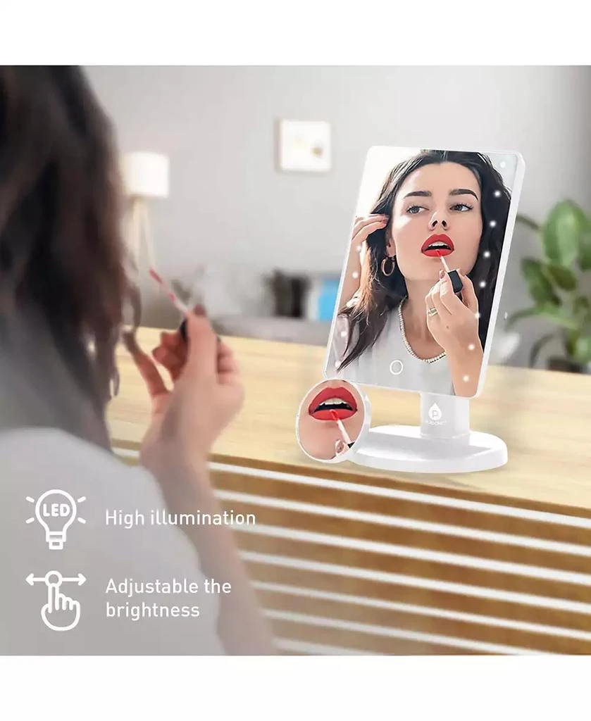 PURSONIC Heated Eyelash Curler, Facial Trimmer
Eyebrow Grooming Kit with LED Vanity Mirror 6