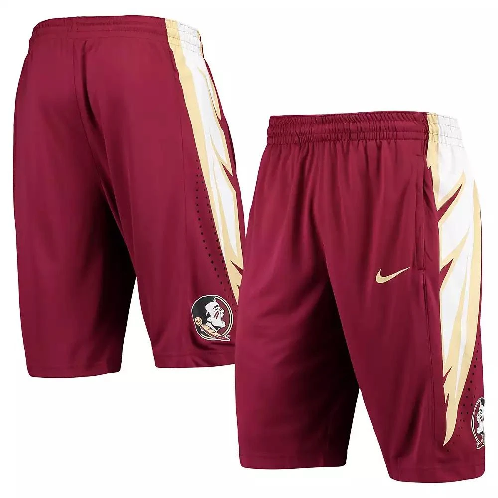 NIKE Men's Garnet Florida State Seminoles Replica Team Basketball Shorts 1