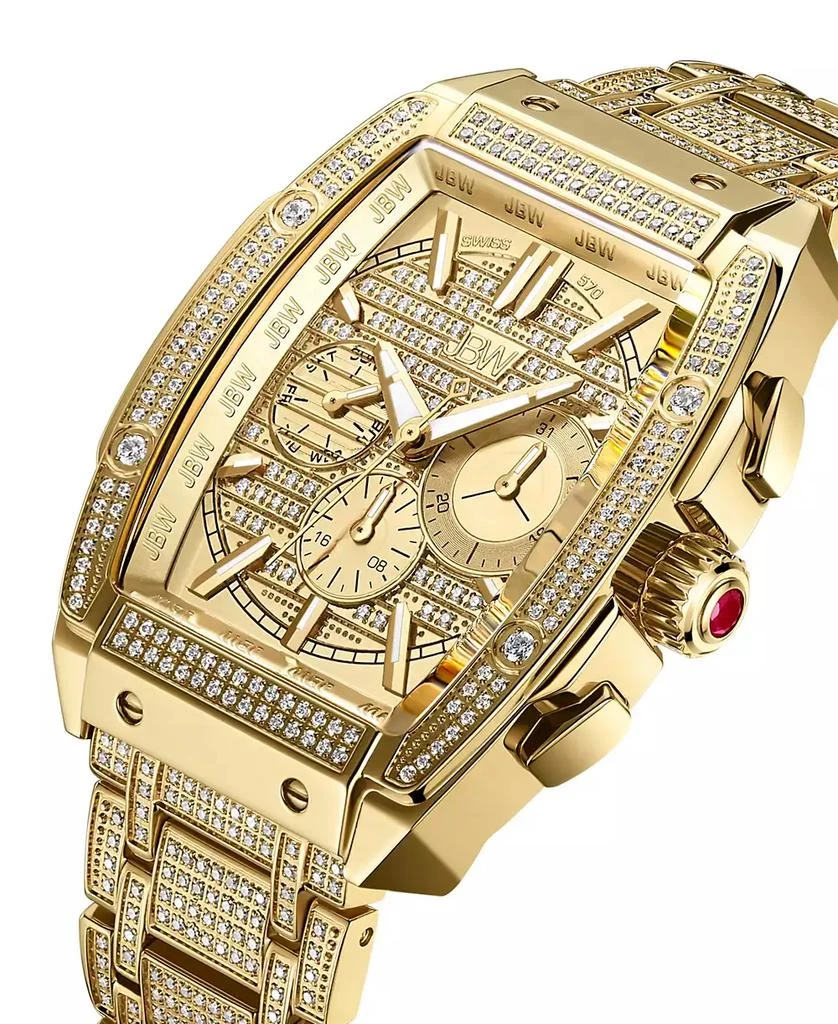 Jbw Men's Echelon Platinum Series Diamond (3 ct. t.w.) 18K Gold-Plated Stainless Steel Watch, 41Mm 4