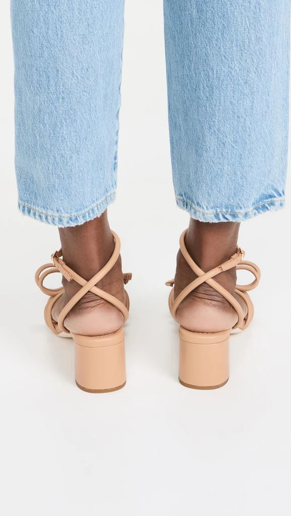 Loeffler Randall Mikel Leather Bow Mid-Heel Sandals 4