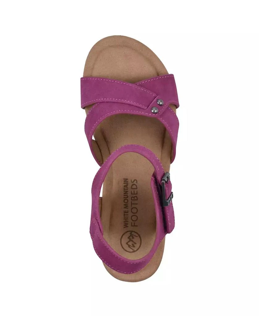 White Mountain Women's Prezo Footbed Wedge Sandals 4