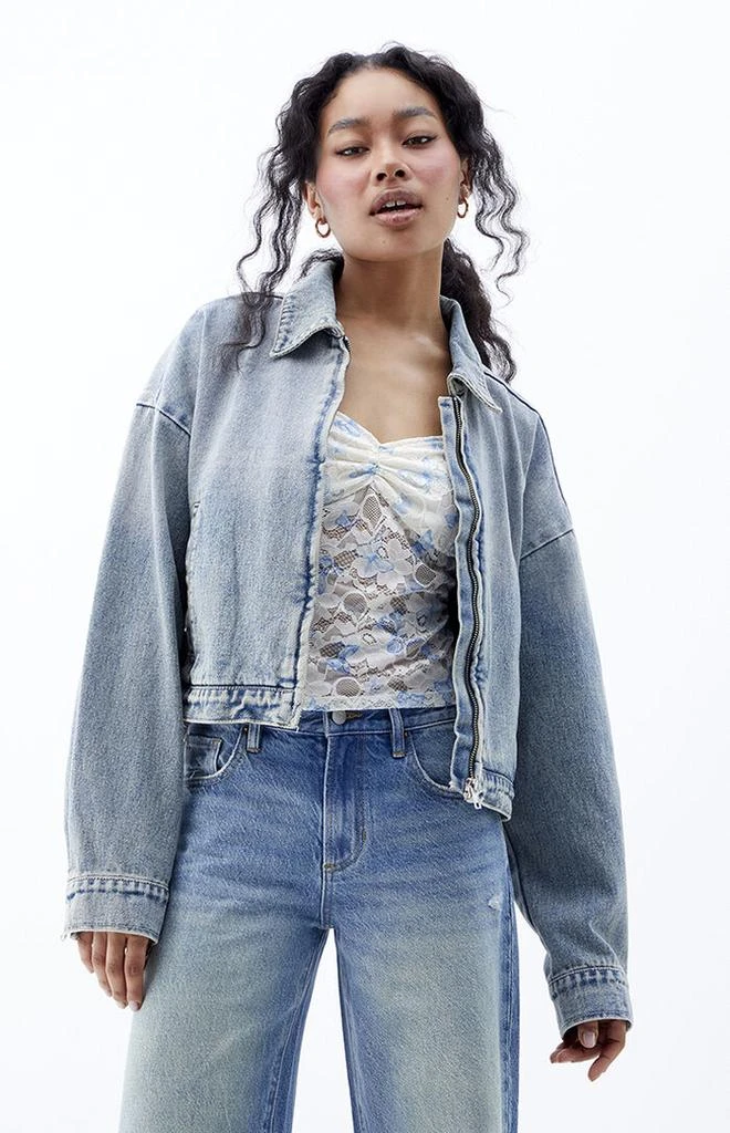 PacSun Cropped Denim Gas Jacket 3