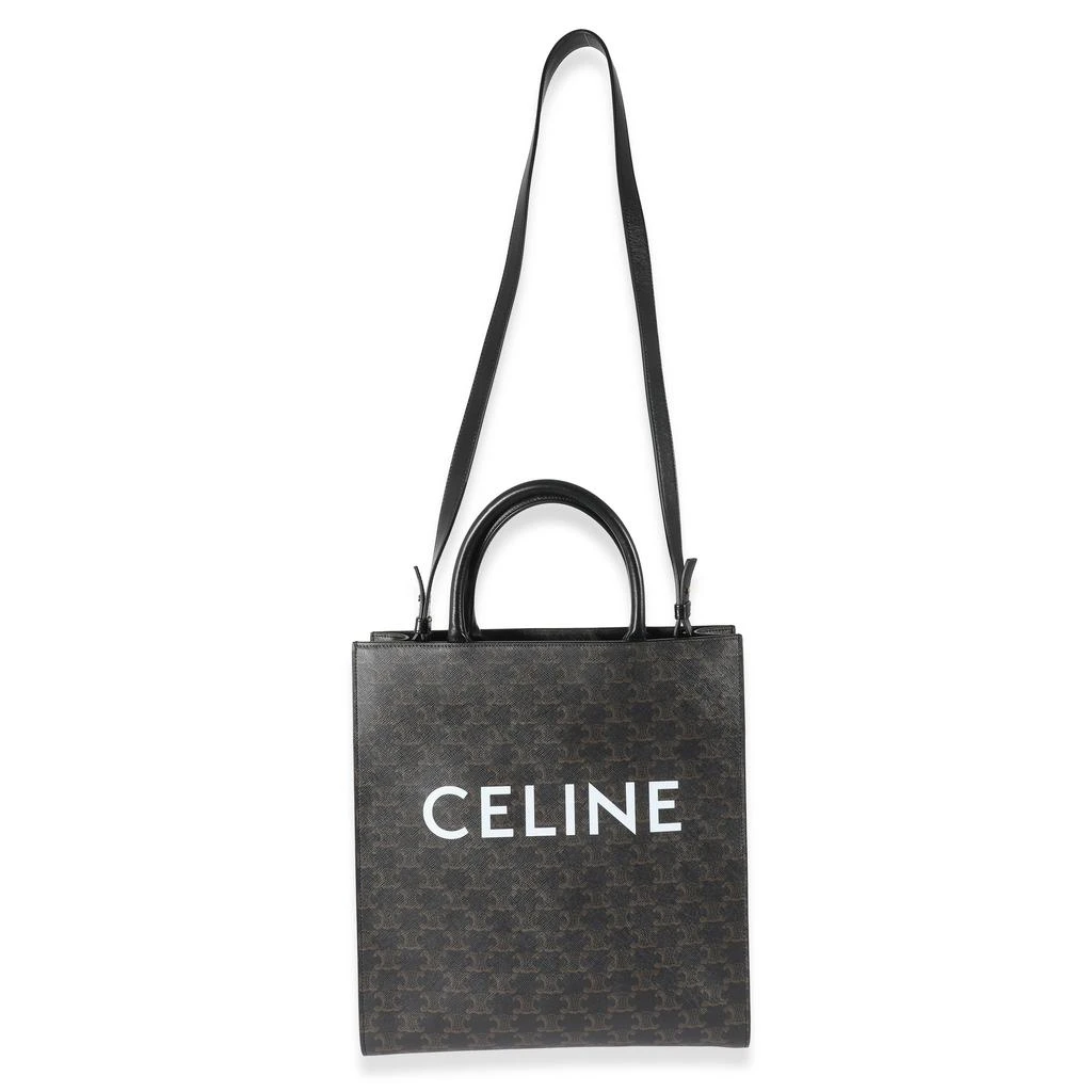 Celine Celine Black Triomphe Canvas Medium Vertical Cabas Tote 2