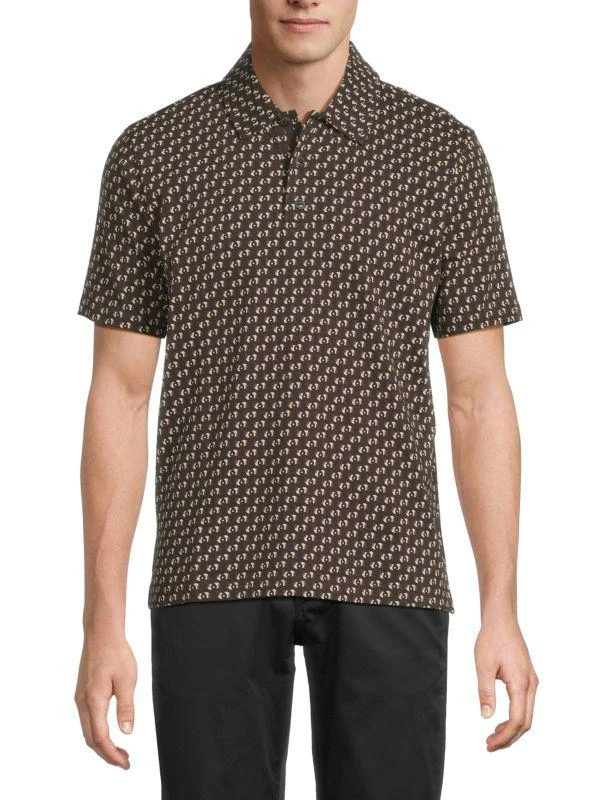 Rag & Bone Geometric Print Cotton Polo 1