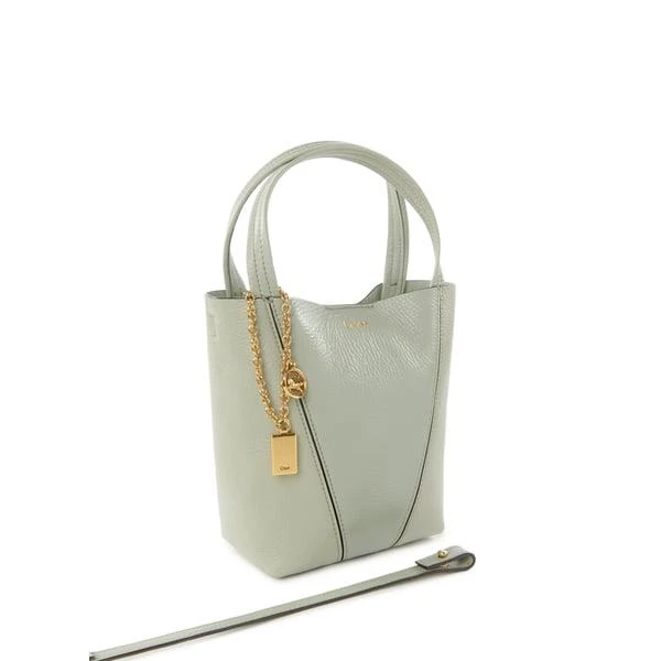 Chloé Small grained leather Spin tote bag 1