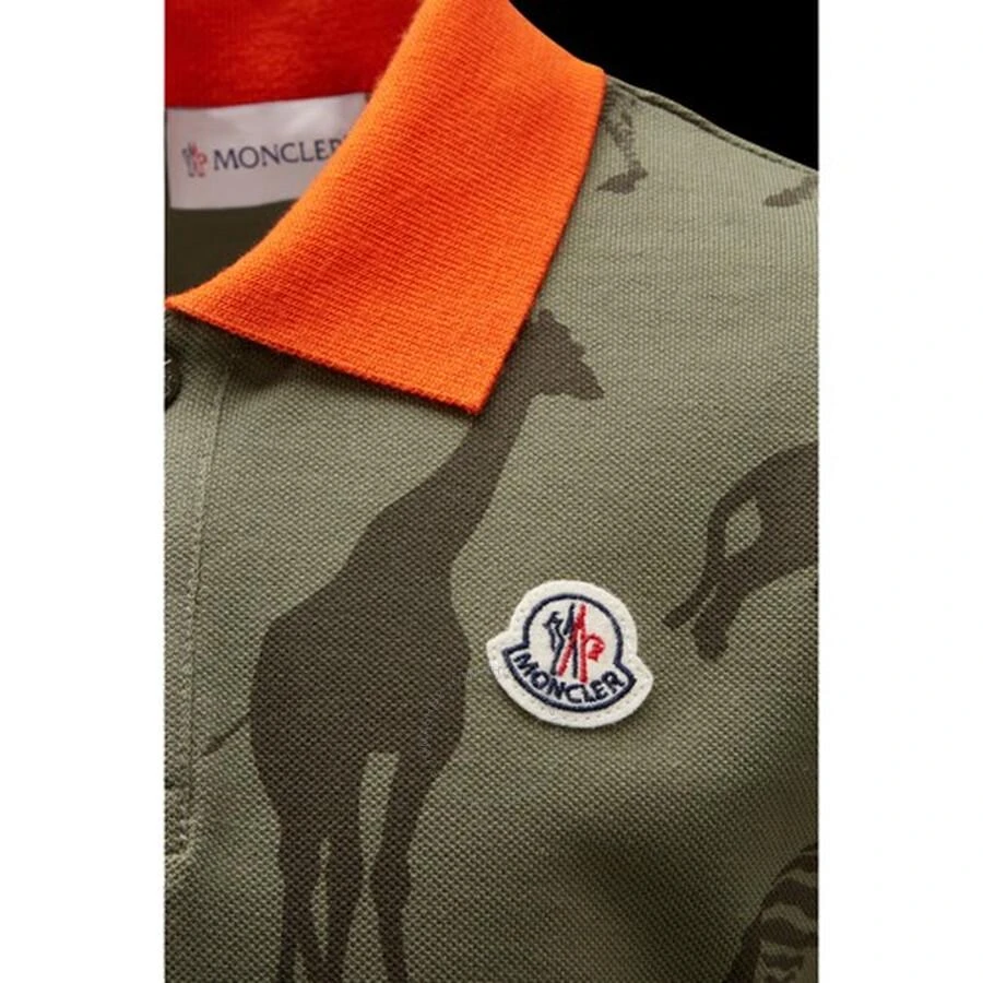 Moncler Kids Short Sleeve Safari Print Polo Shirt 3