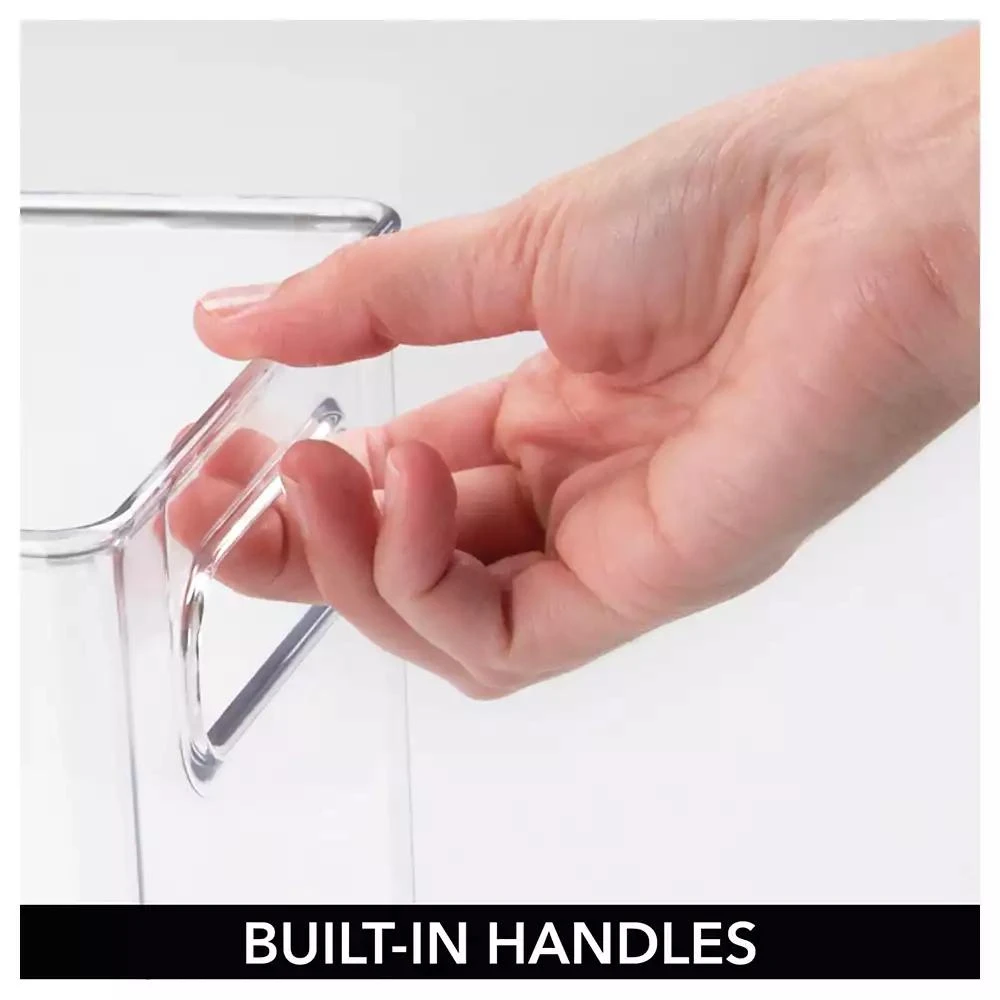 iDesign Set of 4 Cube Storage Bin with Handles 7