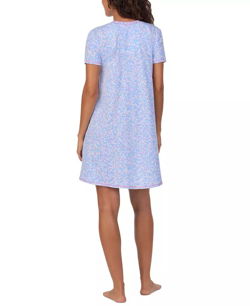 Cuddl Duds Women's Printed Short-Sleeve Sleepshirt