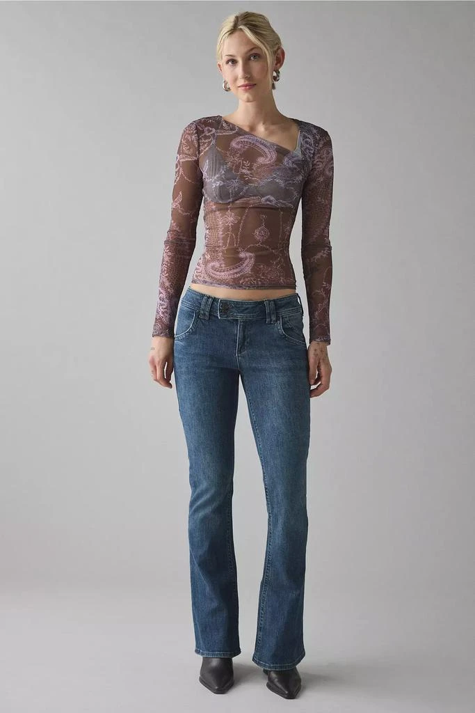 Kimchi Blue Kimchi Blue Love Club Asymmetric Sheer Mesh Long Sleeve Top 4