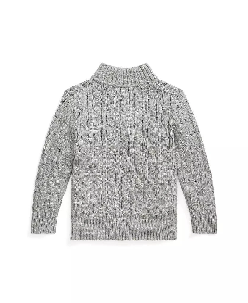 Ralph Lauren Boys 2-7 Cable-Knit Cotton Quarter-Zip Sweater 4