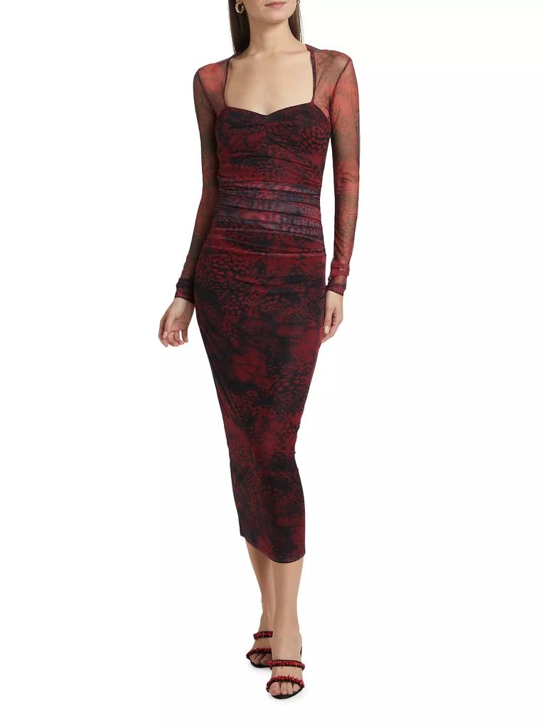 Amanda Uprichard Cade Printed Body-Con Midi-Dress 3