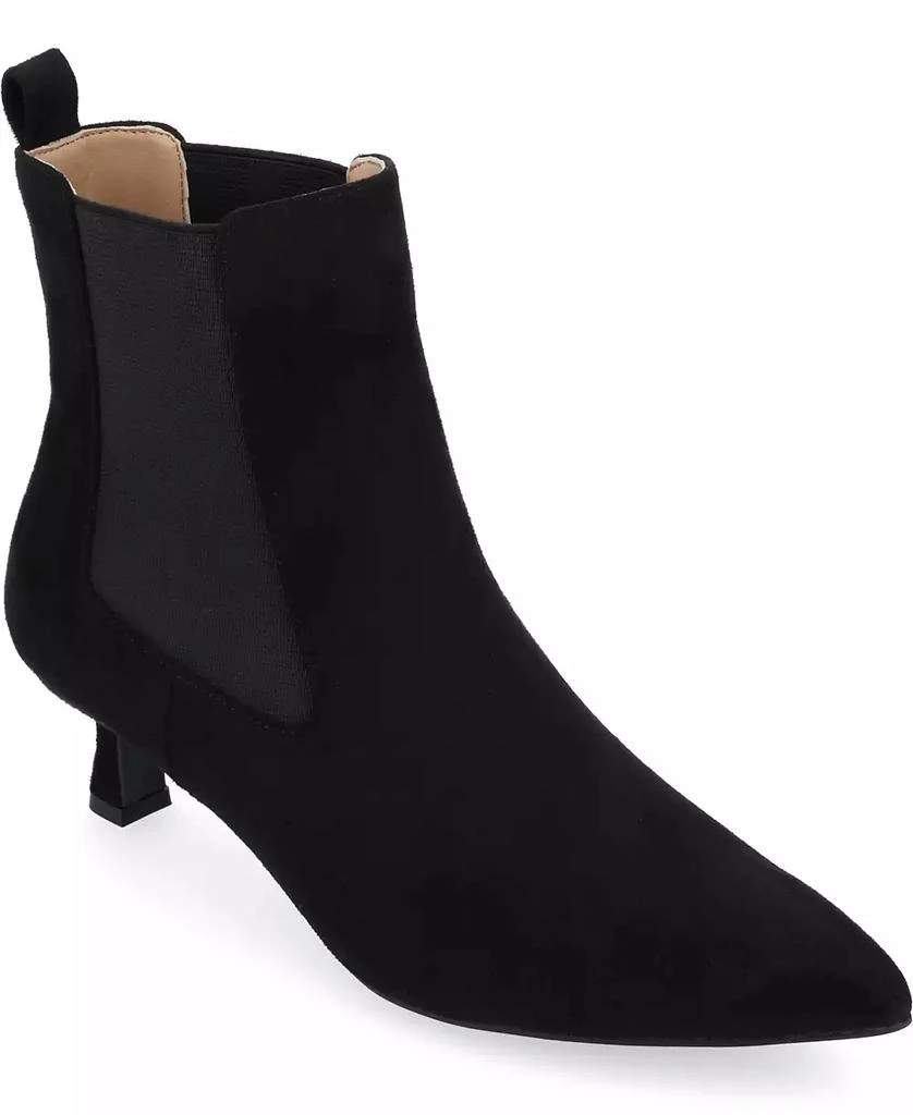 Journee Collection Women's Tenlee Wide Width Pointed Toe Kitten Heel Dress Booties 1