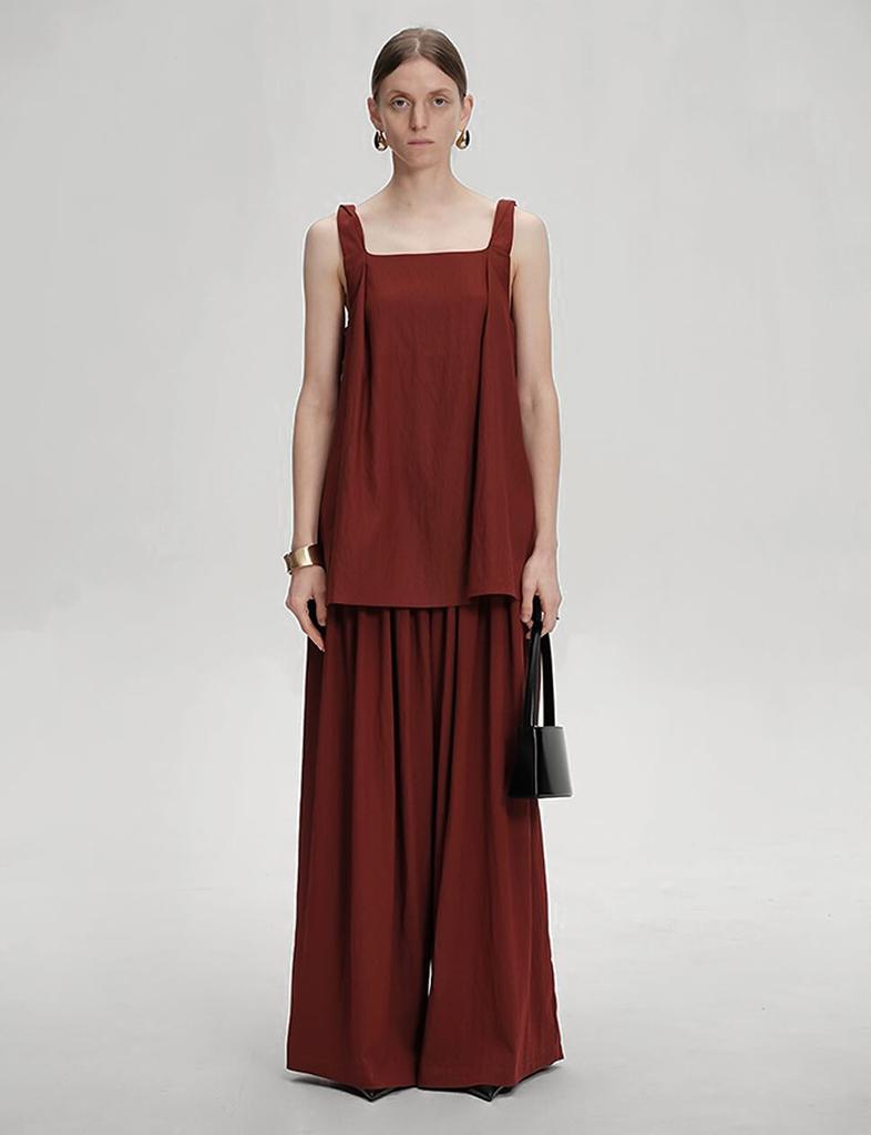 Pixie Market Wide Leg Pants in Sun-Dried Tomato