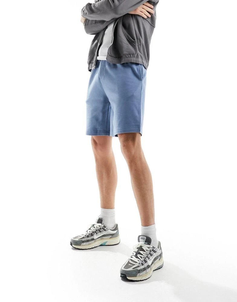 Brave Soul Brave Soul jersey shorts in steel blue 1