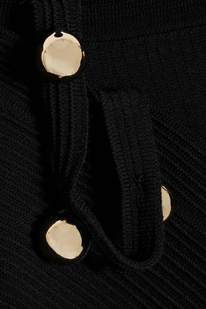 NICHOLAS Cold-shoulder ribbed-knit top 4