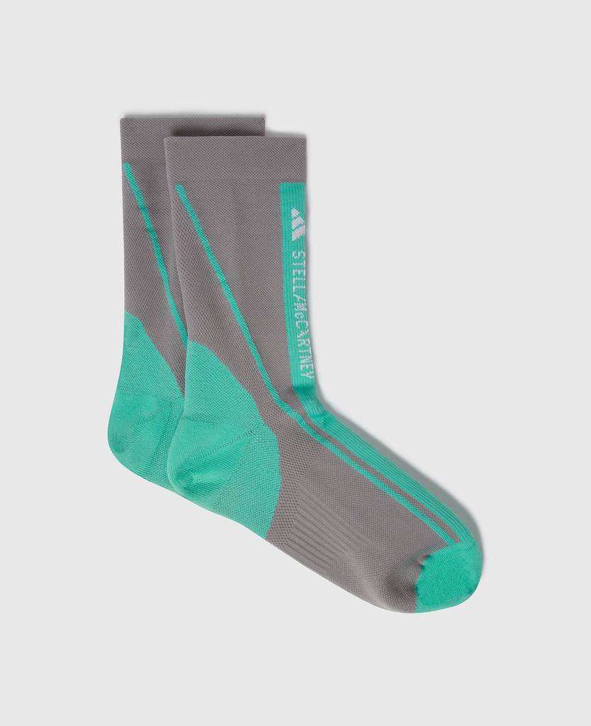 Stella McCartney Stella McCartney - Crew Socks, Woman, Dove Grey/Hellgrün, Size: XS