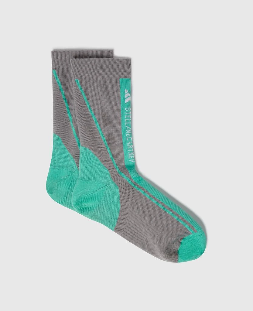 Stella McCartney Stella McCartney - Crew Socks, Woman, Dove Grey/Hellgrün, Size: XS 1