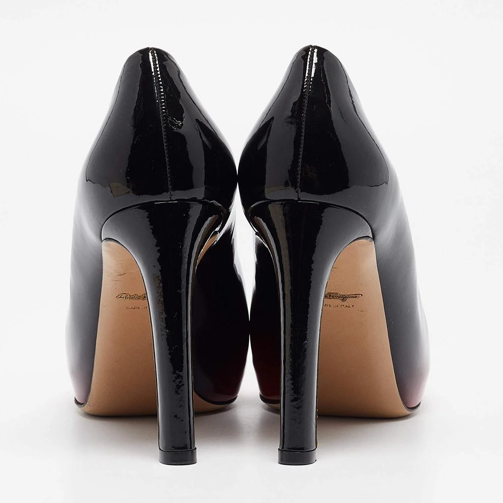 Salvatore Ferragamo Salvatore Ferragamo Red/Black Ombre Patent Leather Platform Pumps Size 38 5