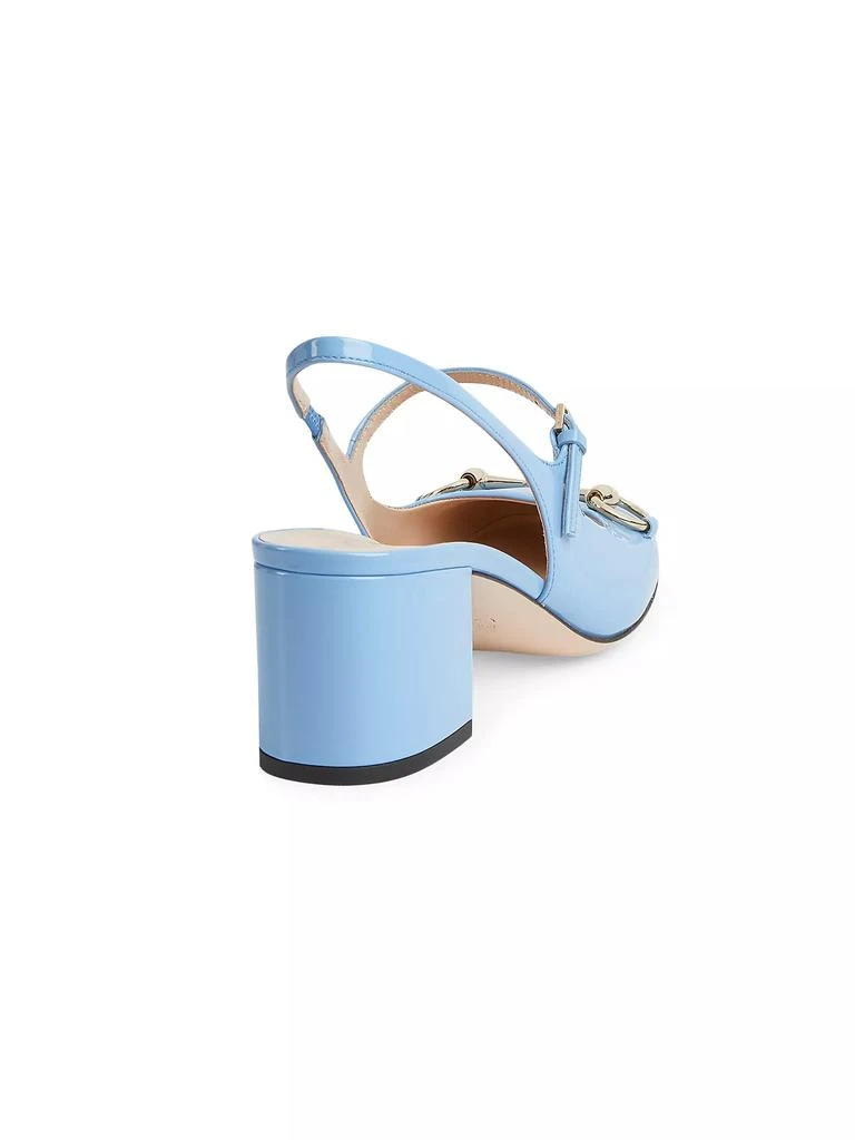 Gucci Horsebit 42MM Patent Leather Slingback Pumps 3