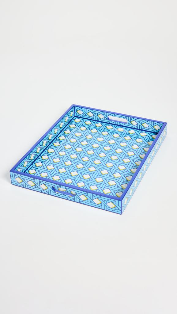 Jonathan Adler Basketweave Lacquer Tray