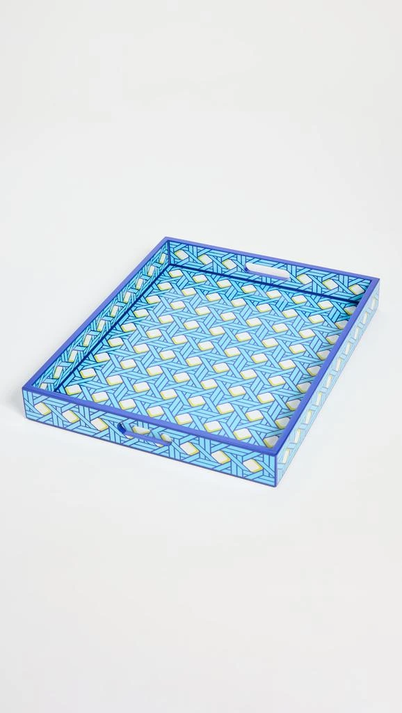 Jonathan Adler Basketweave Lacquer Tray 1