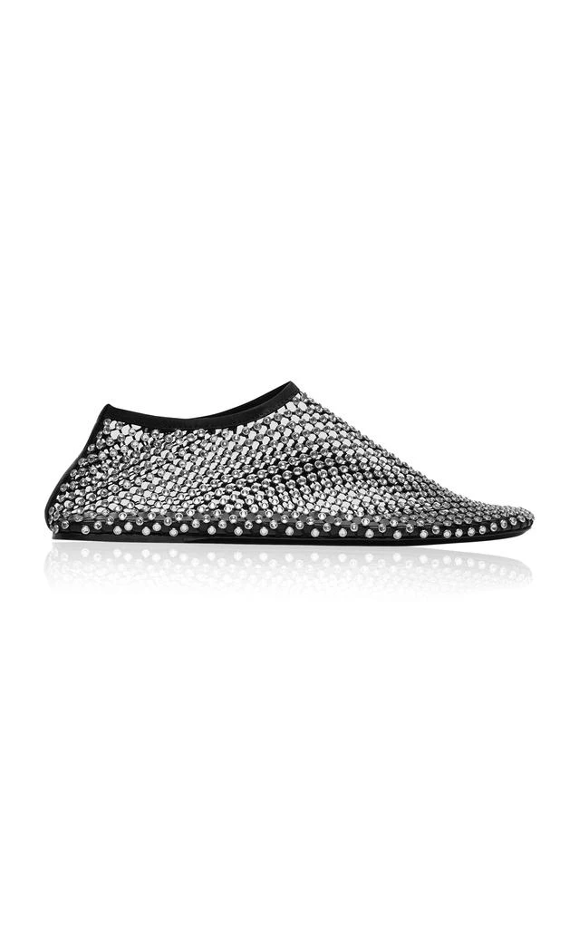 Christopher Esber Christopher Esber - Minette Crystal-Embellished Mesh Flats - Black - IT 37 - Moda Operandi 1