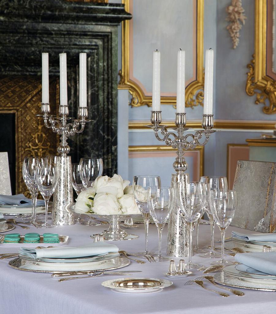 Christofle Jardin d'Eden Three-Light Candelabra