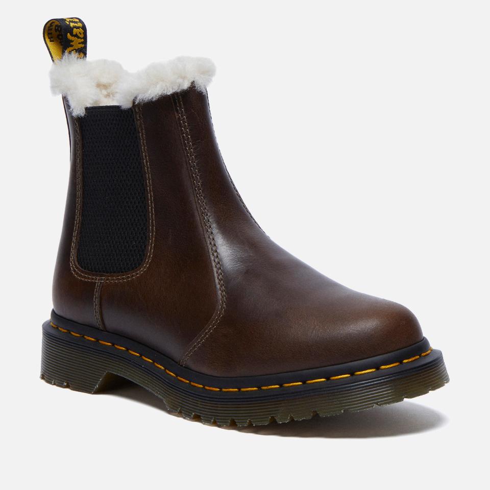 undefined DR. MARTENS WOMEN'S 2976 LEONORE FAUX FUR-LINED LEATHER BOOTS