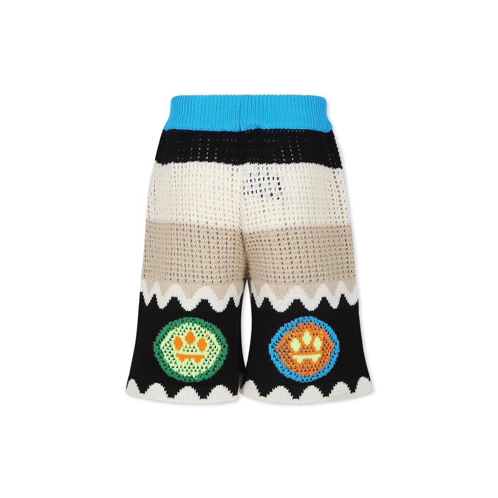 BARROW Beige Shorts For Kids With Smiley