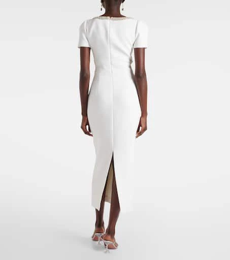 Self Portrait Crystal-embellished crêpe midi dress 3