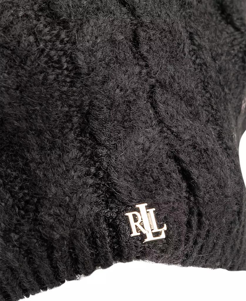 Ralph Lauren Fuzzy Cable Knit Beret Hat