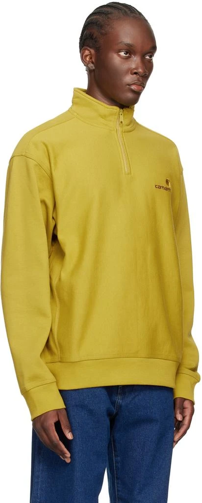 Carhartt WIP Yellow American Script Sweatshirt 2