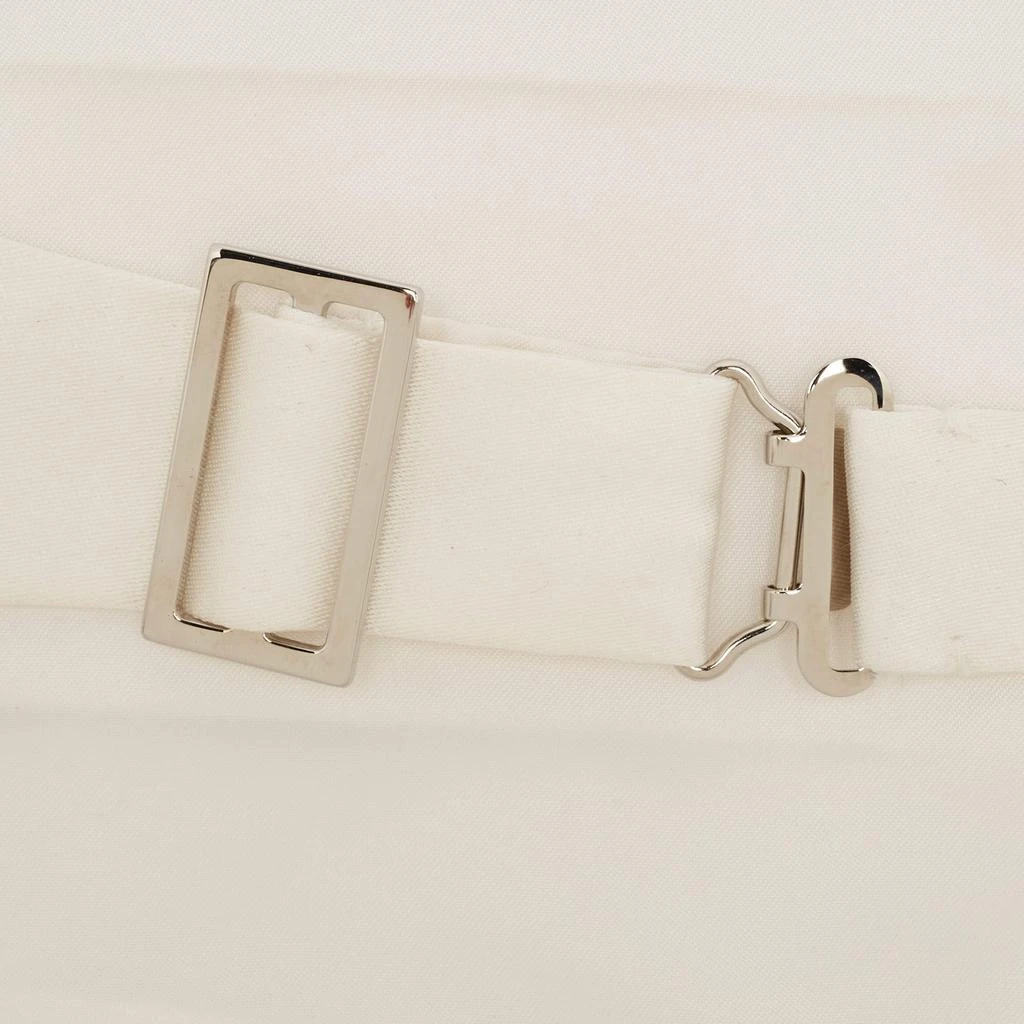 Prada Prada White Silk Satin Tuxedo Cummerbund 4