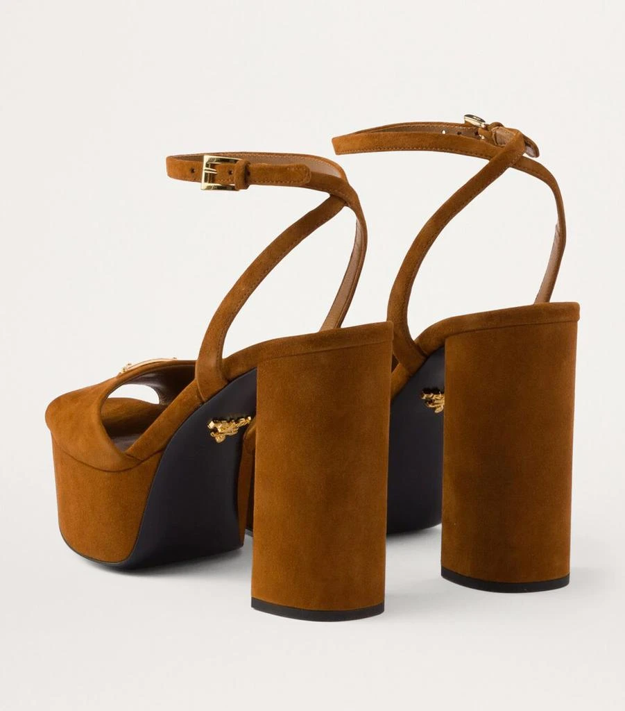 Prada Suede Platform Sandals 115 4