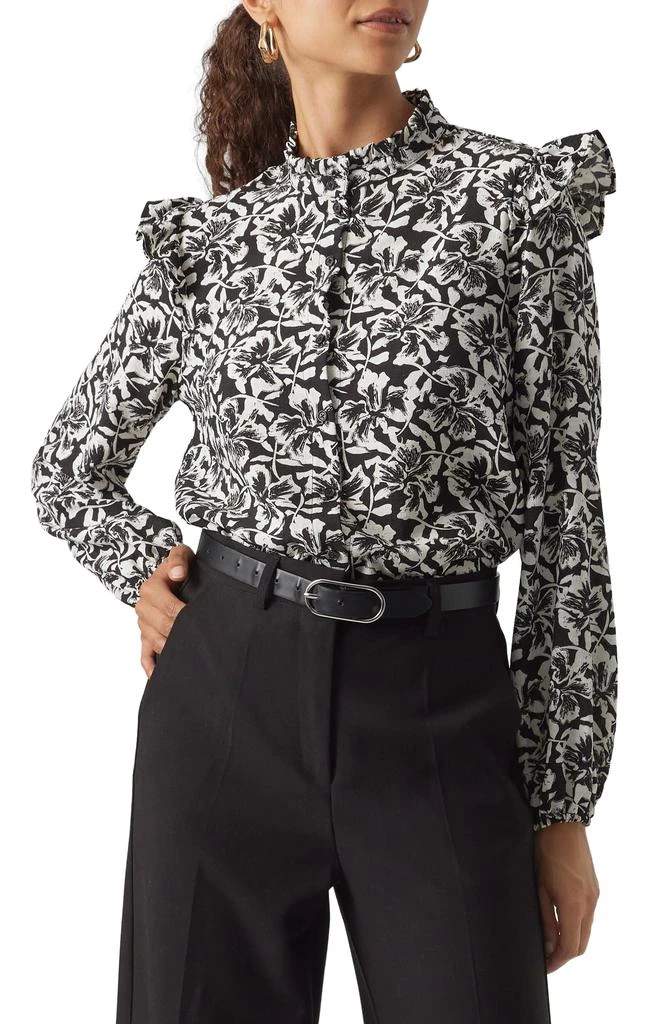 VERO MODA Sophia Floral Print Ruffle Shirt 1