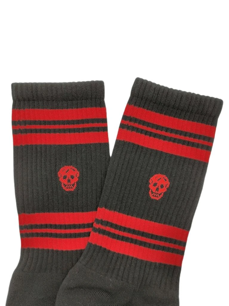 Alexander McQueen Alexander McQueen Women
s Mid-Calf Stripe Skull Sport Socks L 2