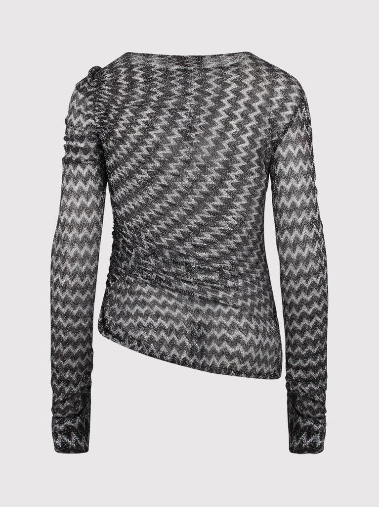 Missoni Zigzag Woven Gathered-detail Top 2