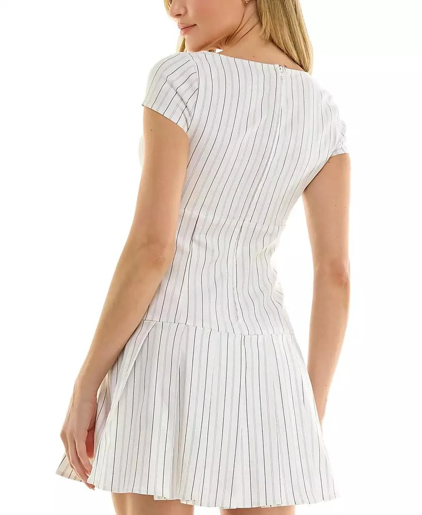 B Darlin Juniors' Striped Pleated Mini Dress 2
