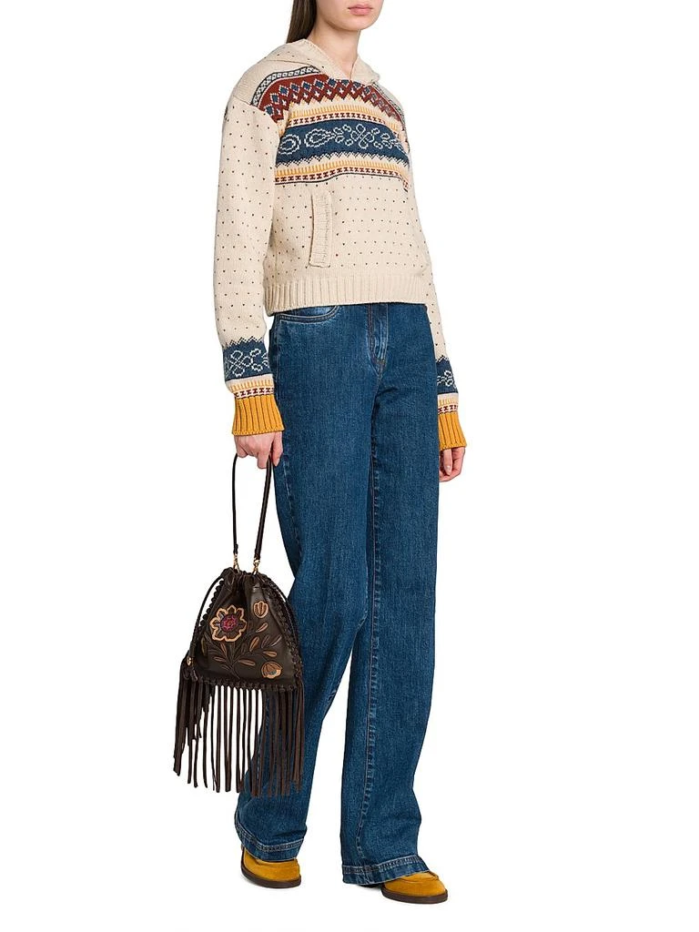 ETRO Fair Isle-Style Wool Hoodie 2
