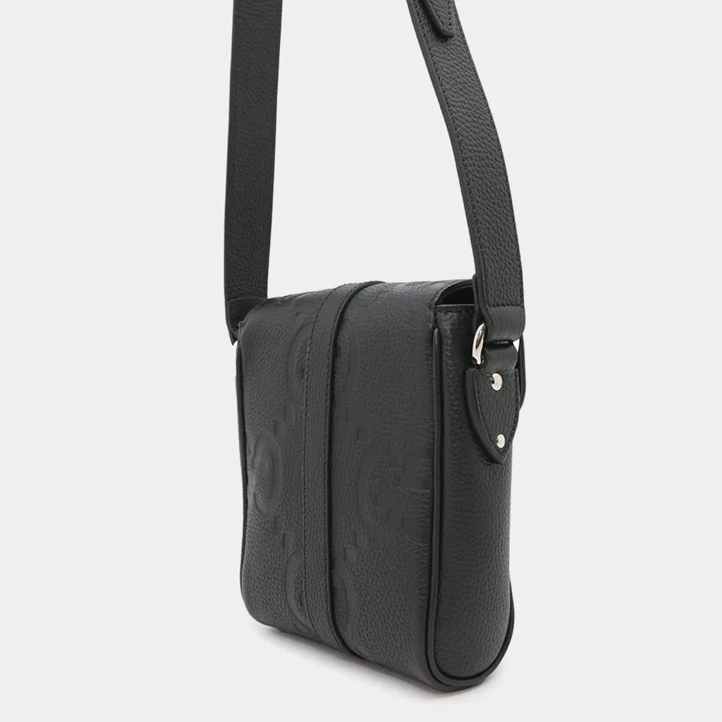 Gucci Gucci Jumbo Gg Messenger Bag Black Leather Size Small 3