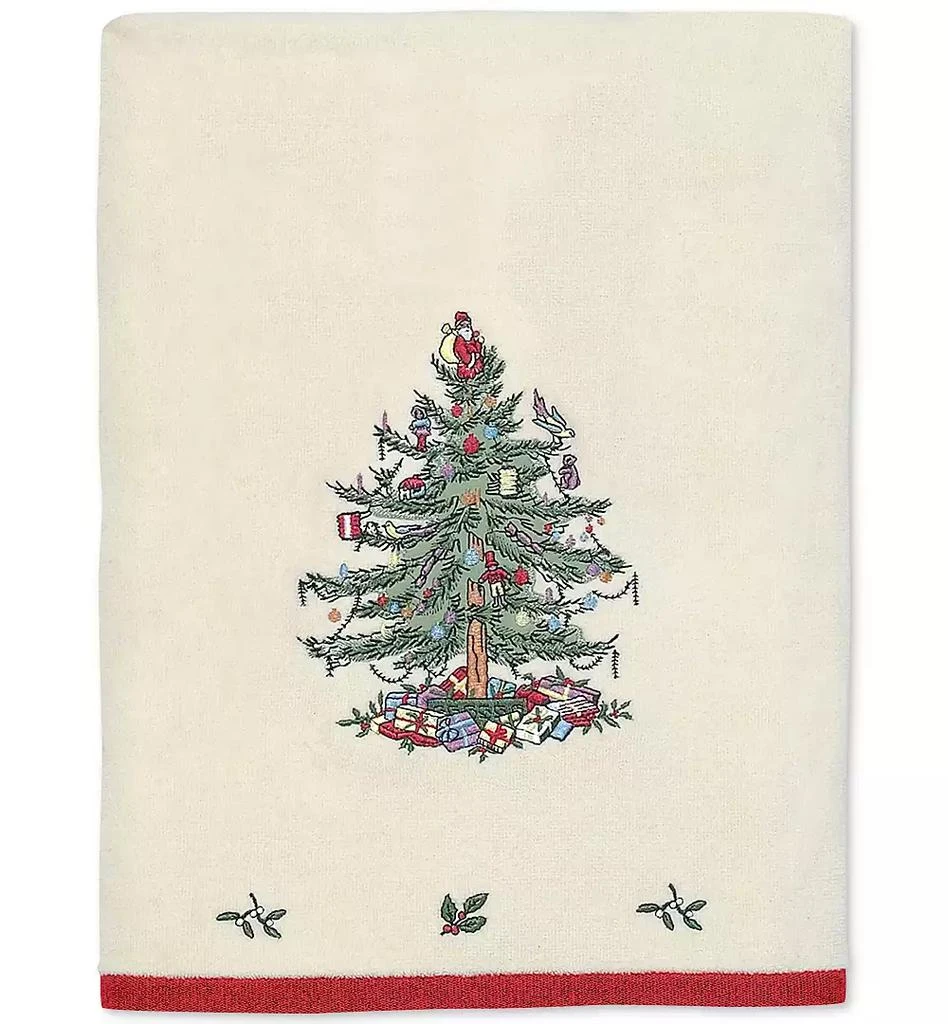 Spode Christmas Trees 2-Pack Fingertip Towels, 11" x 18" 1