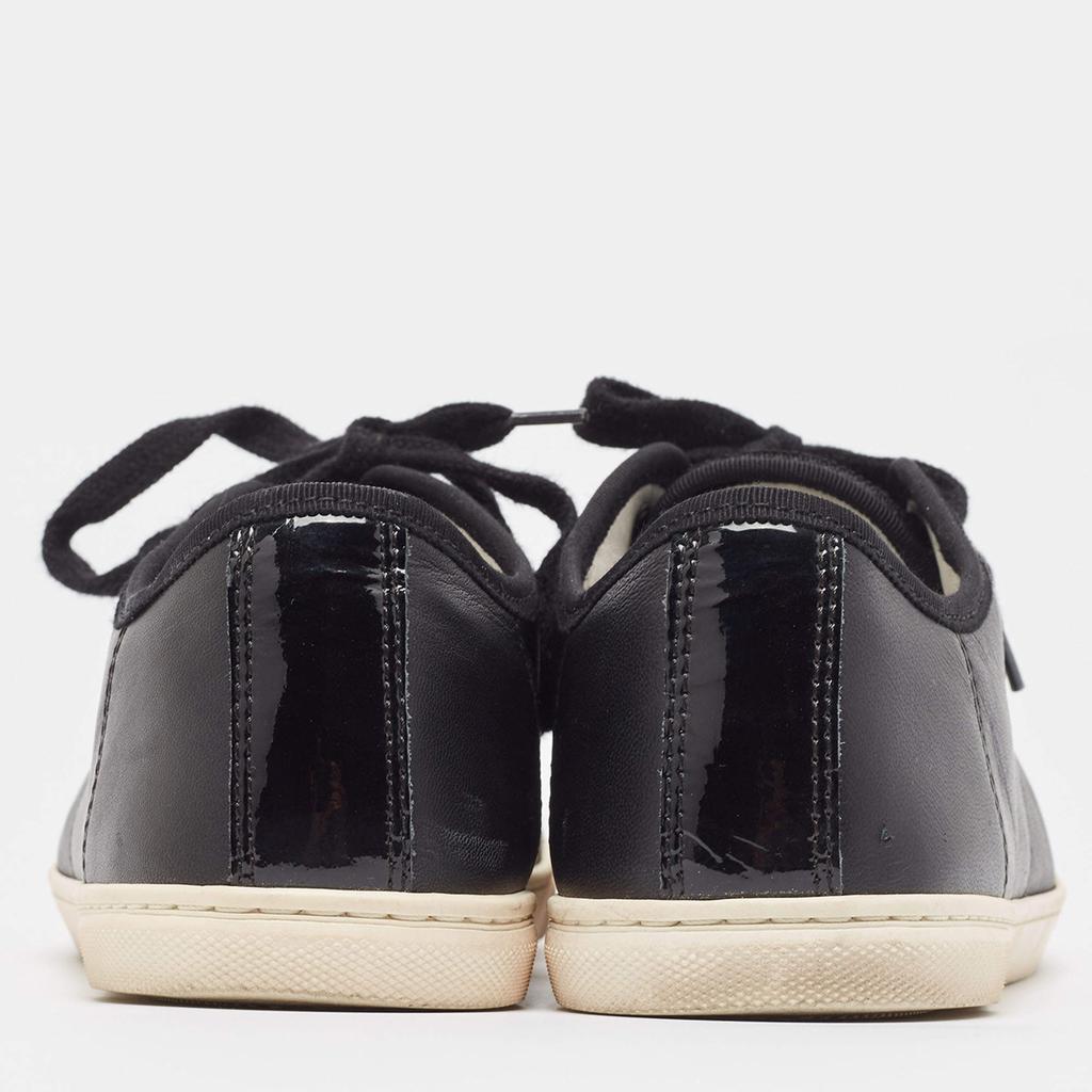 Lanvin Lanvin Black Patent and Leather Low Top Sneakers Size