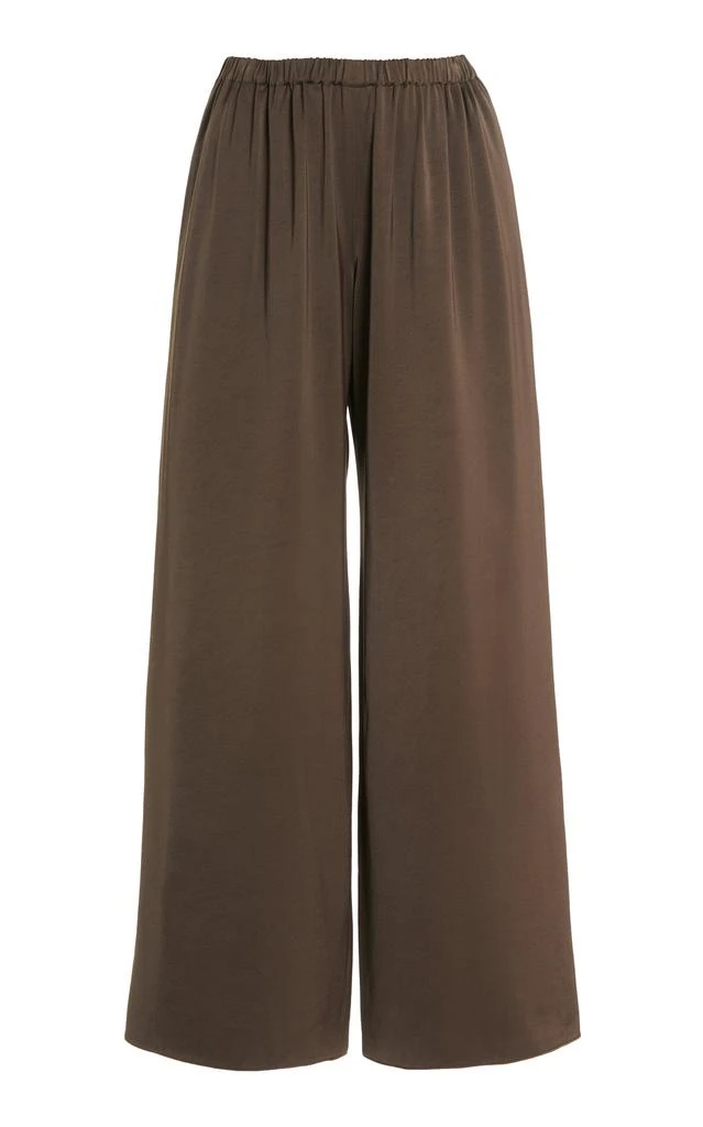 Jenni Kayne Jenni Kayne - Demi Relaxed Wide-Leg Pants - Dark Green - L - Moda Operandi 1