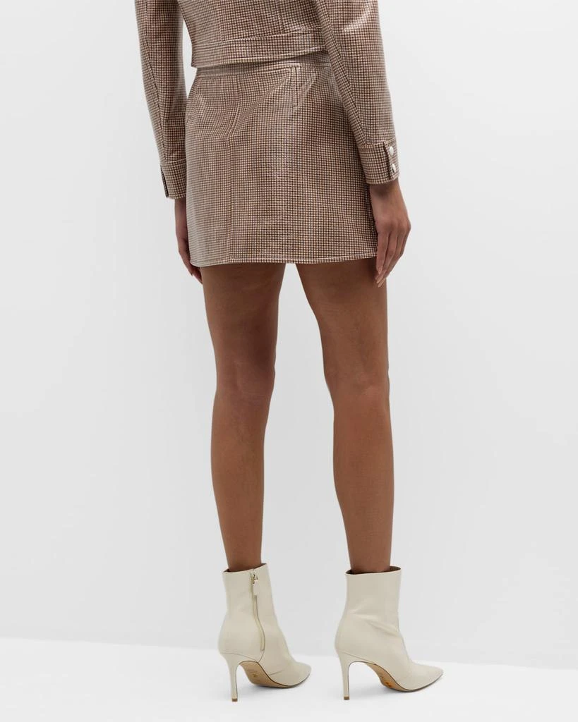 courreges Re-Edition Checked Print Vinyl Mini Skirt 6