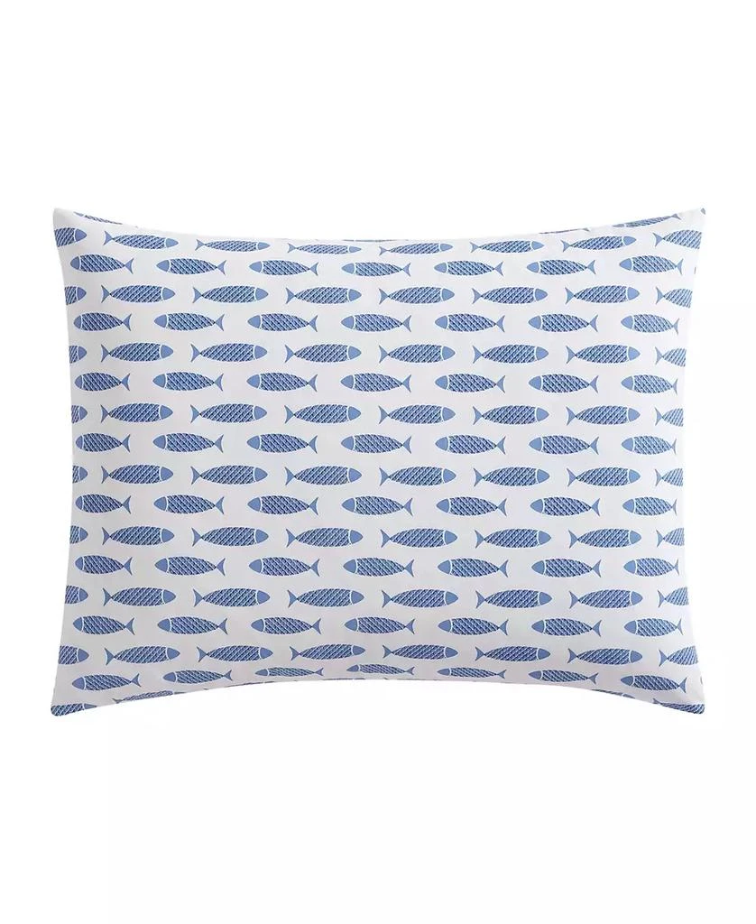 Nautica Woodblock Fish Percale 3-Pc. Duvet Cover Set 3