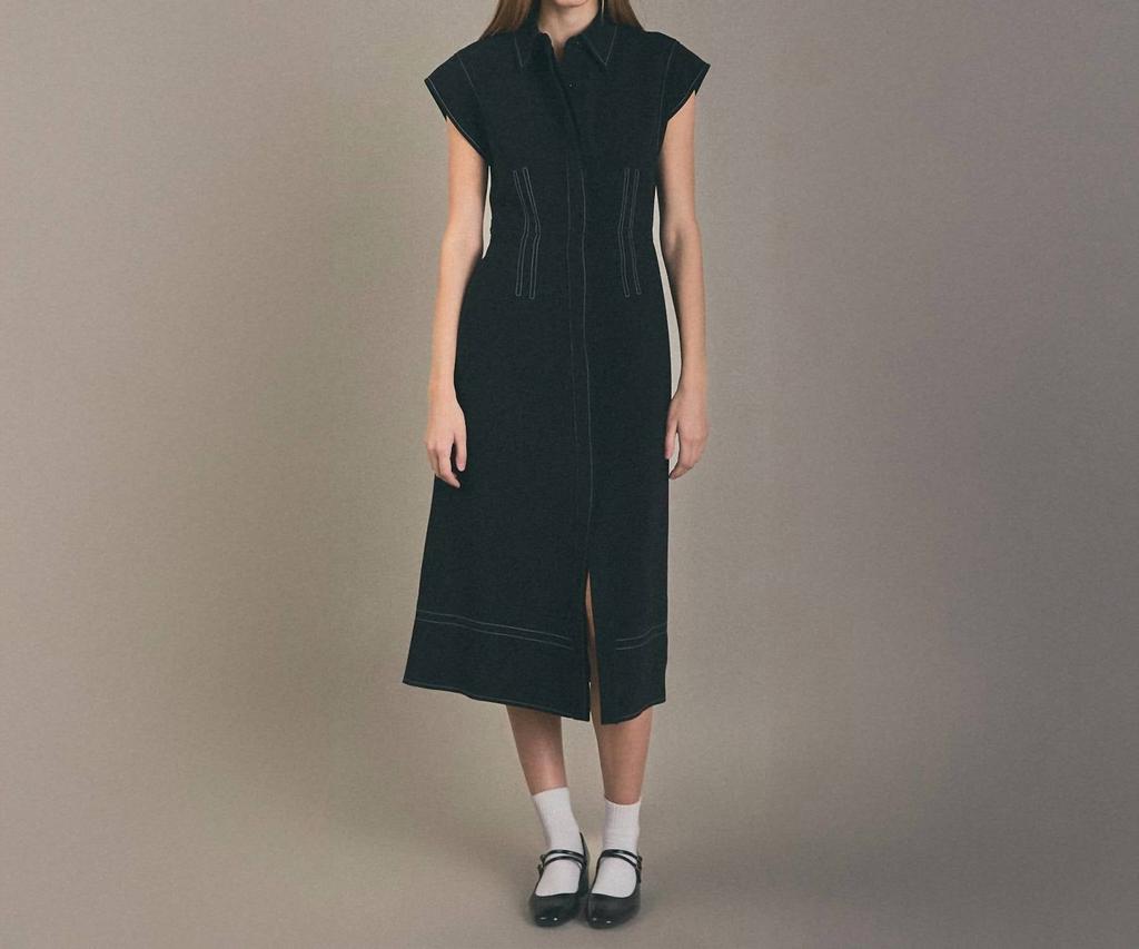 English Factory English Factory - Modern Structure Midi Dress