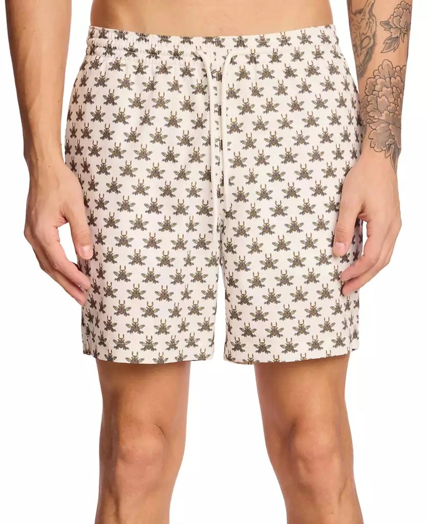 Paisley & Gray Men's Gilligan Printed Drawstring 6" Swim Trunks 1